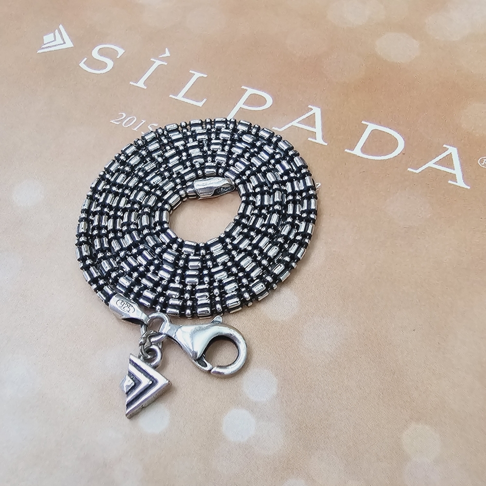 Silpada Sterling Silver 18" Dot Dash Necklace N2079